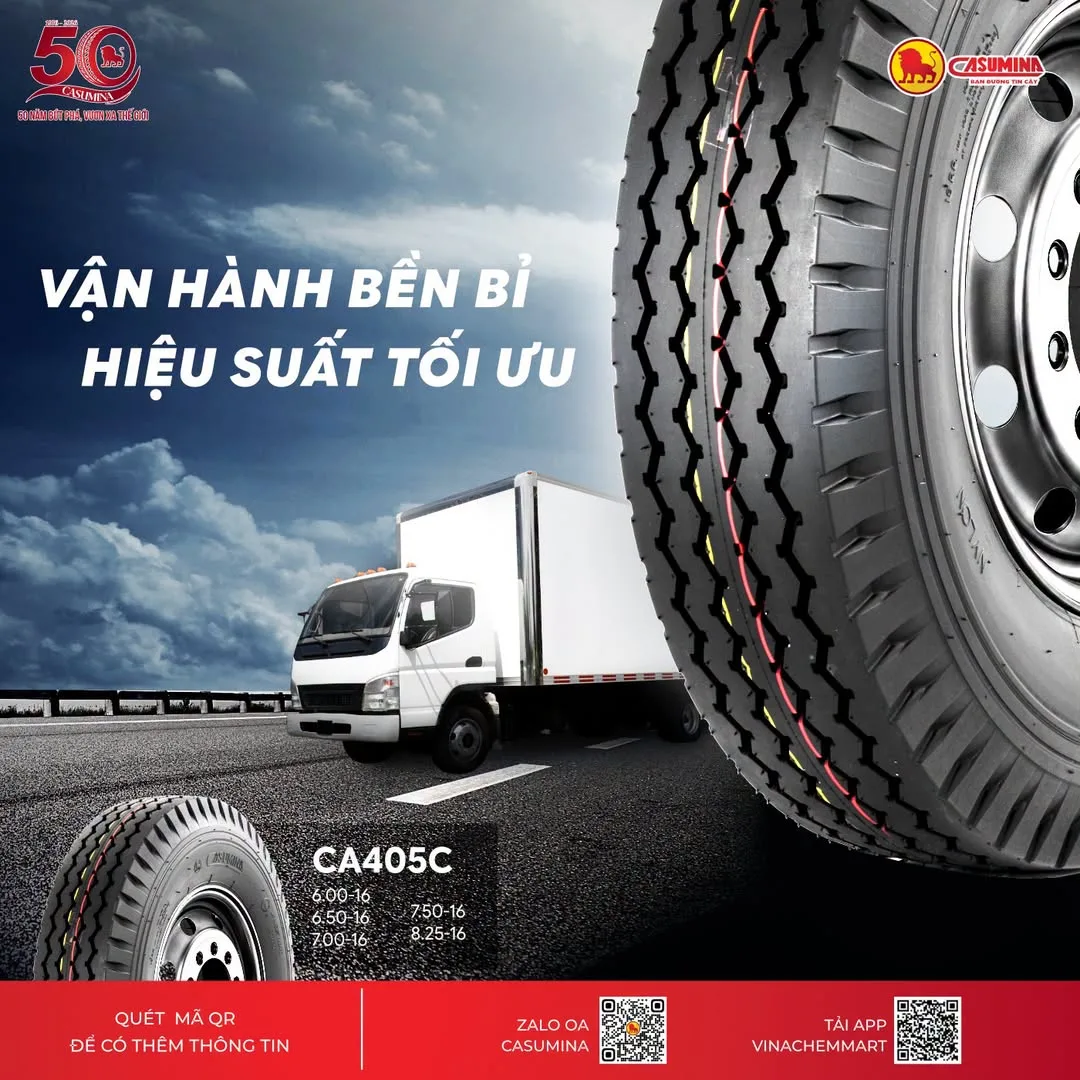 Lốp xe tải Casumina CA405C chịu tải vượt trội